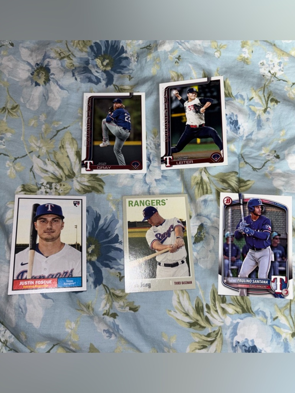 Texas rangers topps baseball cards